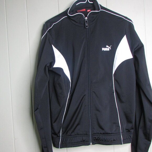 Puma Full Zip Track Jacket M Black White - Picture 5 of 14